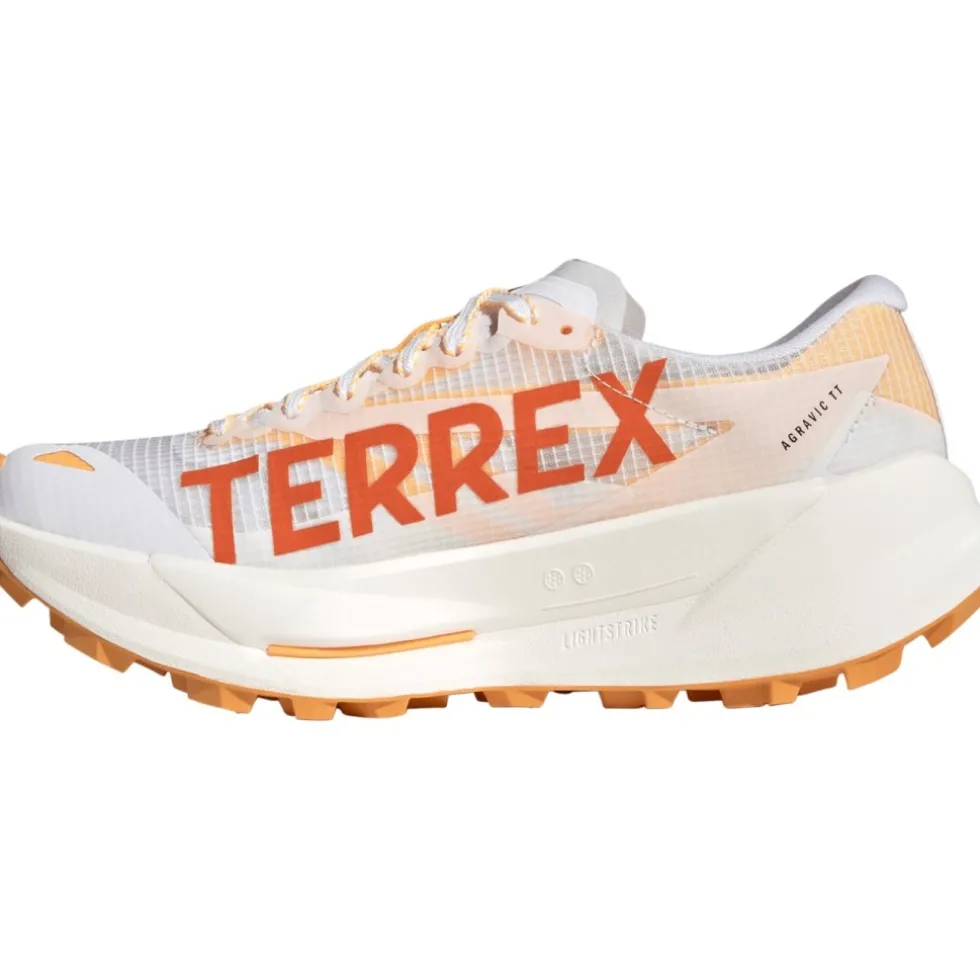 adidas TERREX Agravic AT Trailrunningschoenen Dames - cloud white/impact orange/reflective silver JR9113
