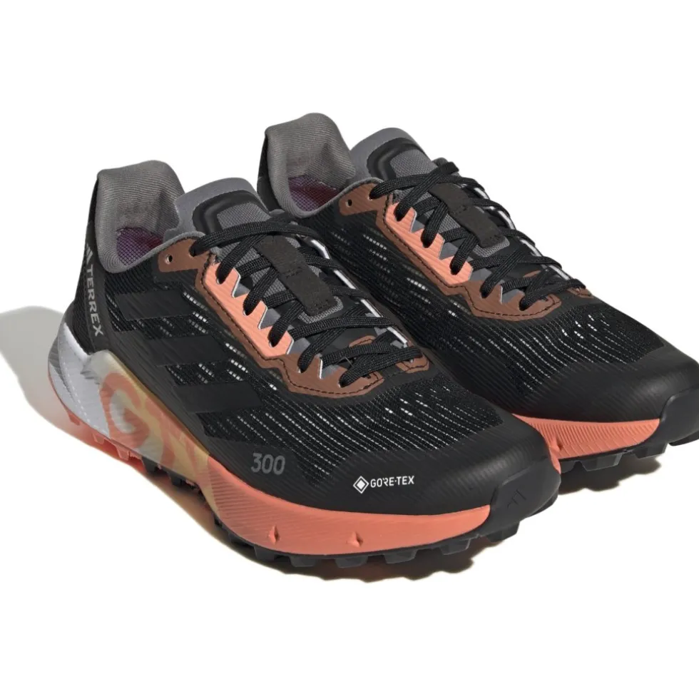 adidas TERREX Agravic Flow 2 GORE-TEX Trailrunningschoenen Dames - core black/core black/core fuchsia HR1146