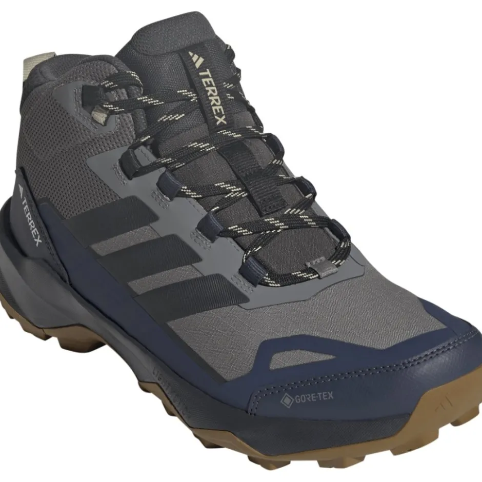 Wandelschoenen|Wandelschoenen < adidas TERREX Skychaser AX5 GORE-TEX Mid Wandelschoenen Heren - grey four/carbon/shadow navy JQ2208