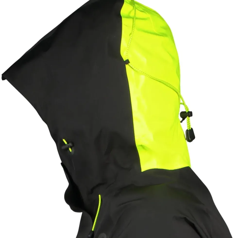AGU Commuter Hi-Vis + Reflection Tech Regenjas Heren - zwart
