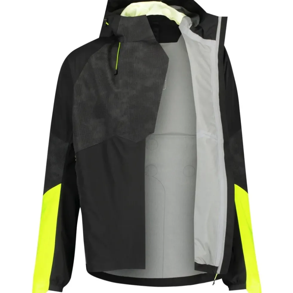 AGU Commuter Hi-Vis + Reflection Tech Regenjas Heren - zwart