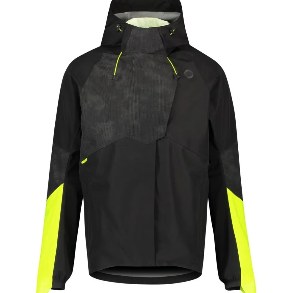 AGU Commuter Hi-Vis + Reflection Tech Regenjas Heren - zwart