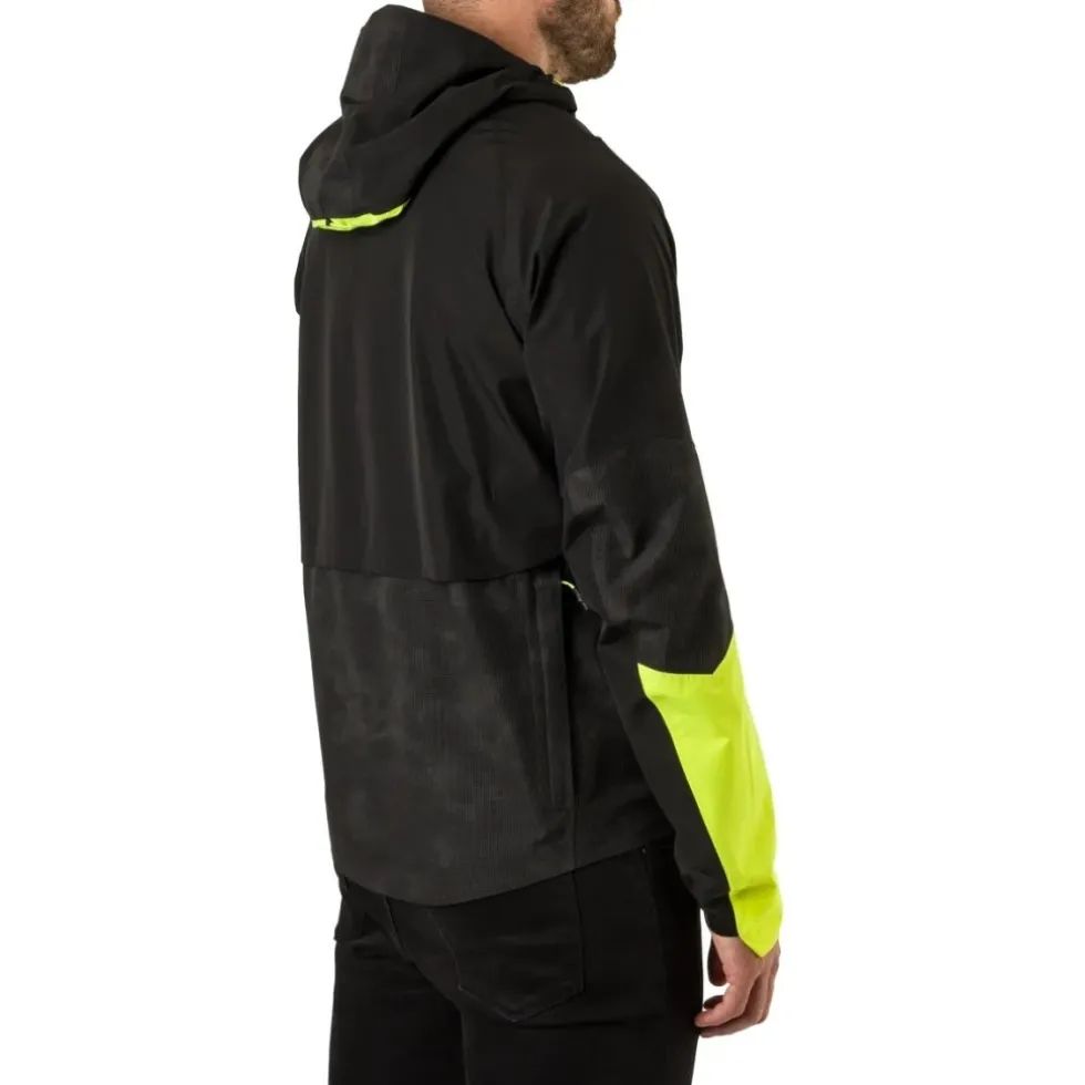 AGU Commuter Hi-Vis + Reflection Tech Regenjas Heren - zwart