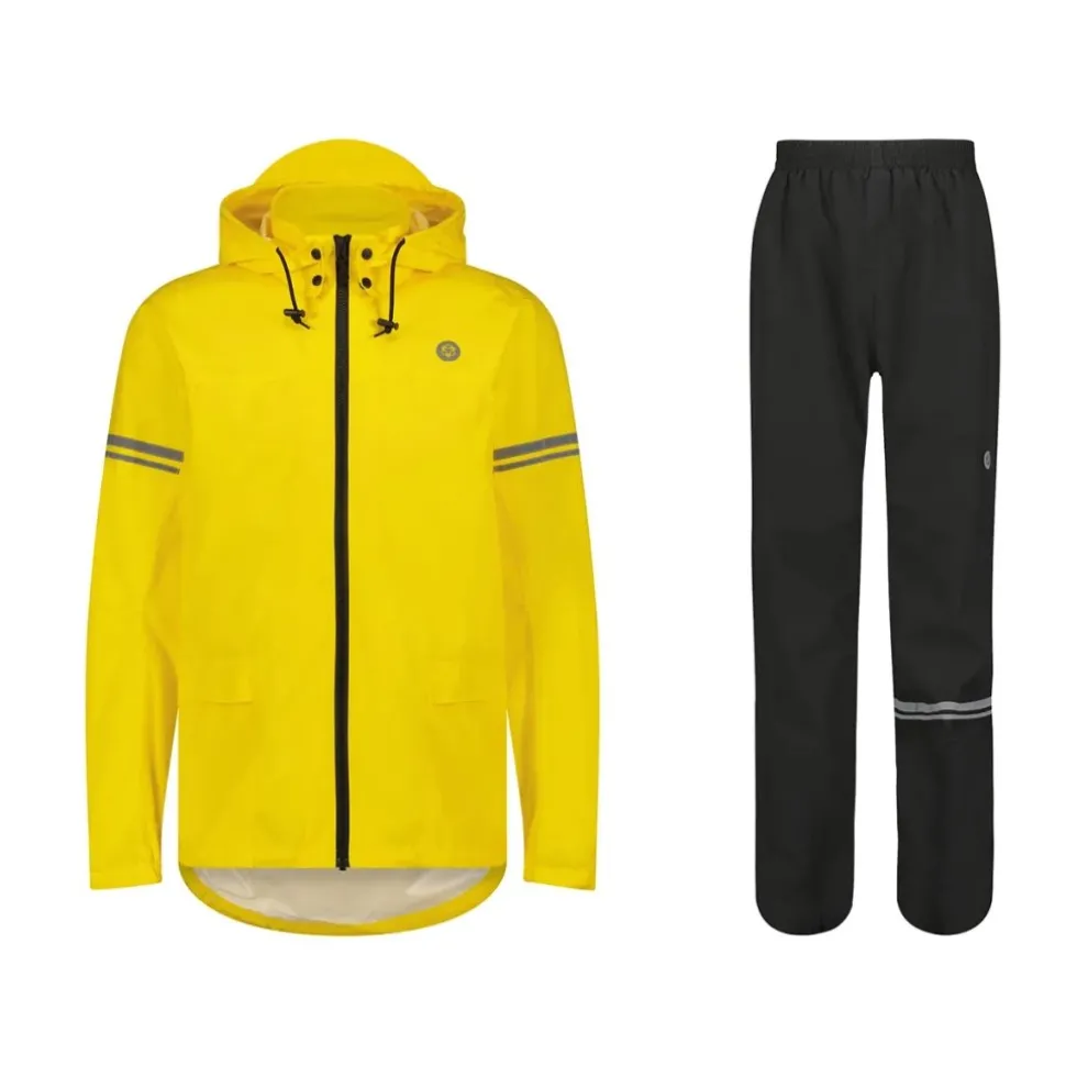 AGU Essential Original Regenpak - Regenbroek + Regenjas Set - geel