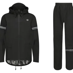 AGU Essential Original Regenpak - Regenbroek + Regenjas Set - zwart