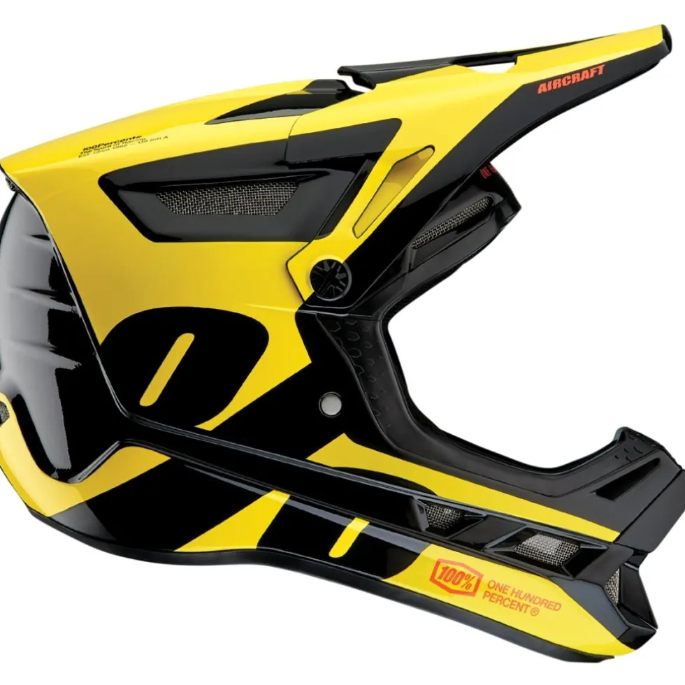 100% Aircraft Composite Helm - Ltd Neon Yellow