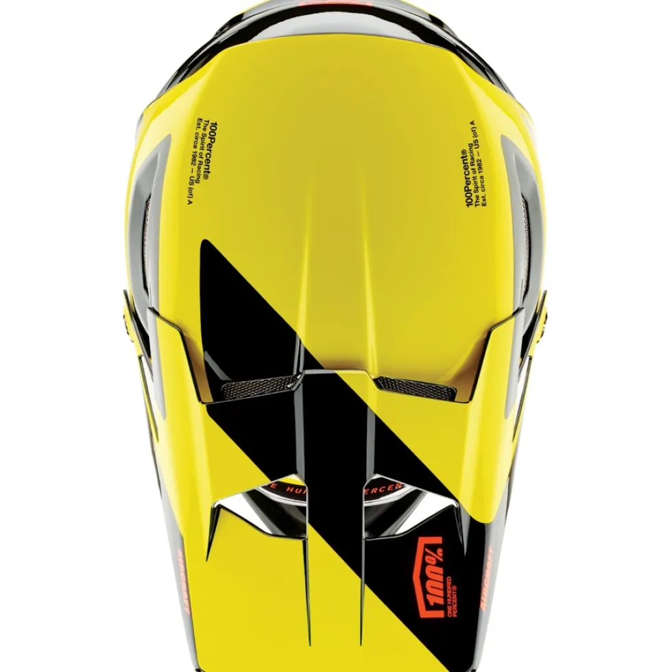 100% Aircraft Composite Helm - Ltd Neon Yellow