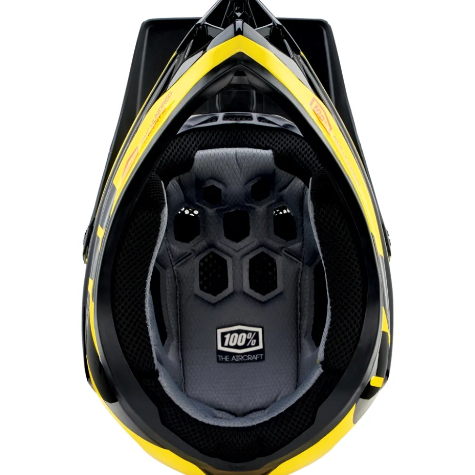 100% Aircraft Composite Helm - Ltd Neon Yellow