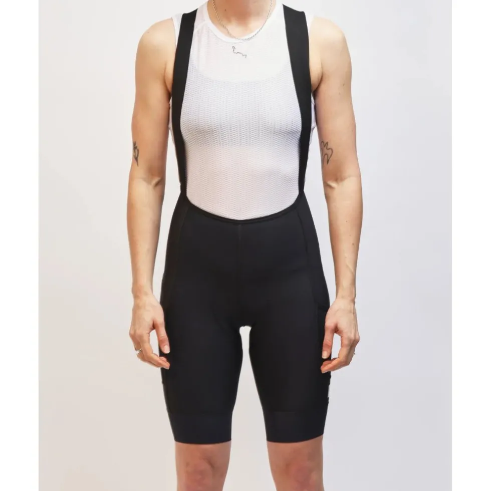 ALBION Abr1 Pocket Fietsshort met bretels Vrouwen - Black