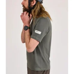 ALBION Merino Riding Unisex-t-shirt voor mannen en vrouwen - Shale Green