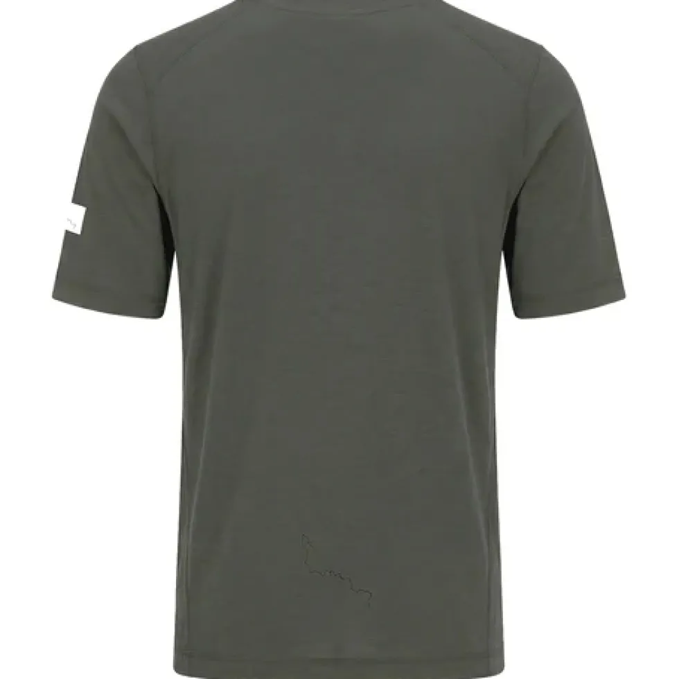 ALBION Merino Riding Unisex-t-shirt voor mannen en vrouwen - Shale Green