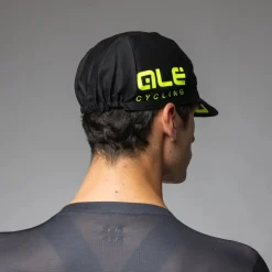 Alé Cotton Fietspet - black-yellow-fluo