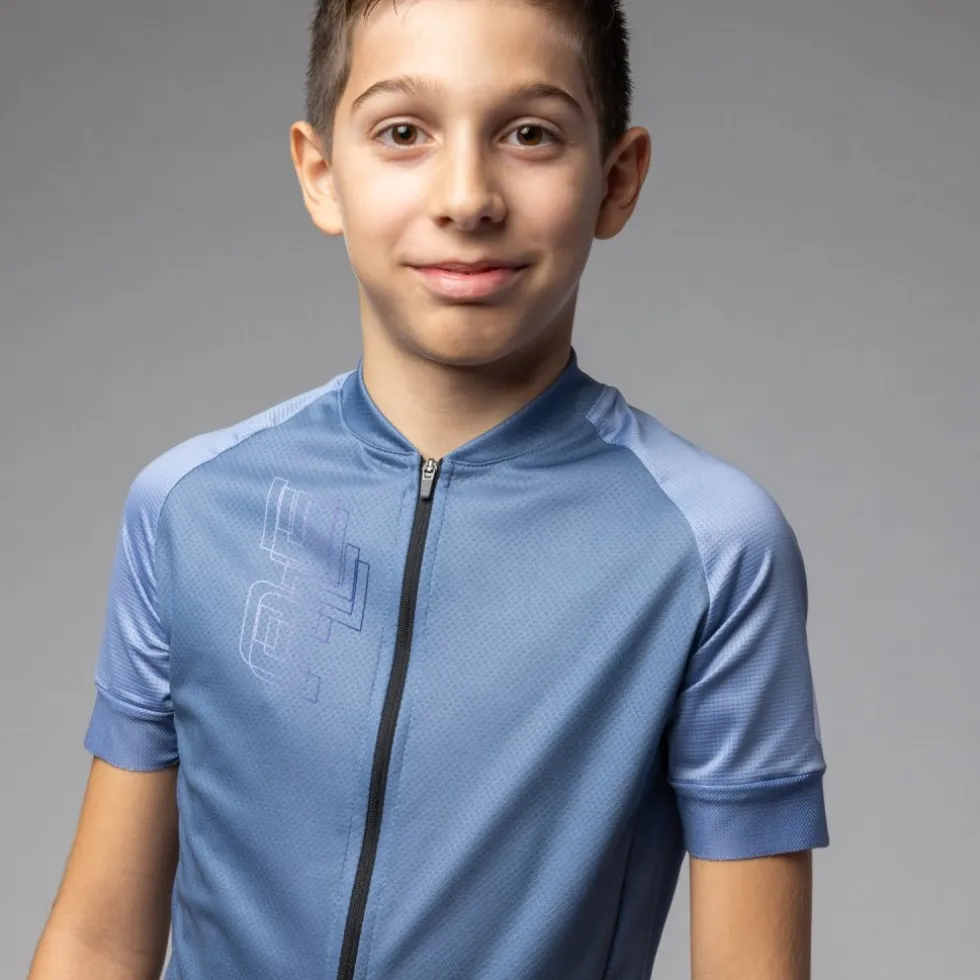 Alé Follow Me Fietstrui Kinderen - steel blue