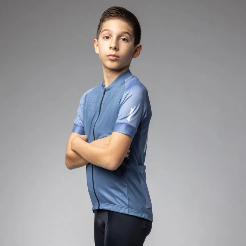 Alé Follow Me Fietstrui Kinderen - steel blue