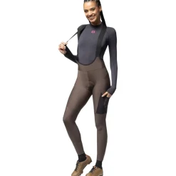 Alé OFF ROAD GRAVEL Stones Cargo 2.0 Fietsbroek met Bretels Dames - coffee