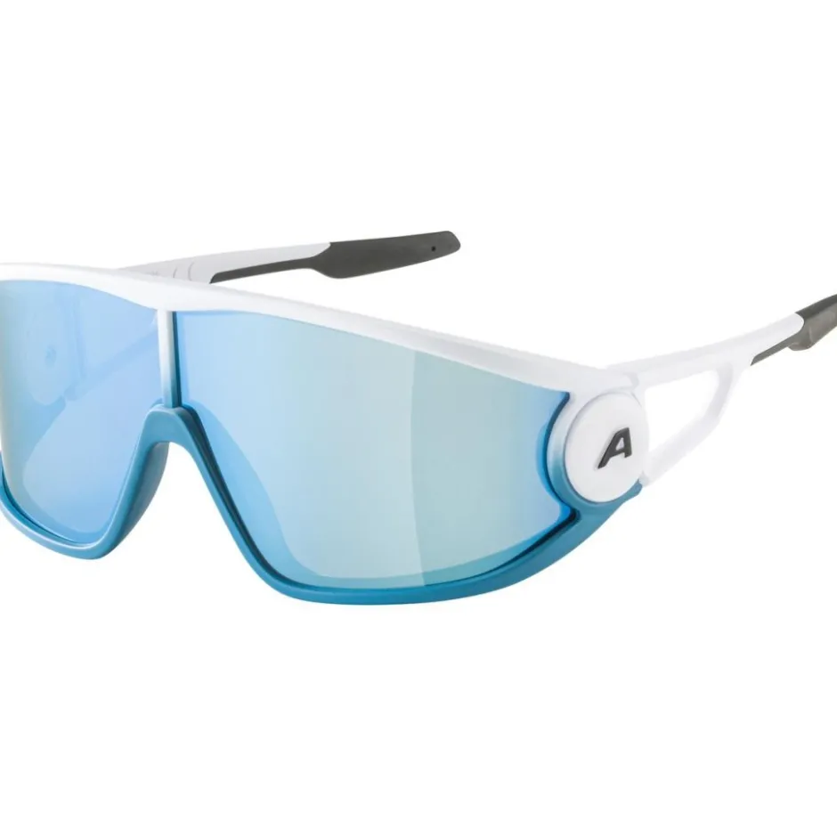Alpine & Skibrillen < Alpina Legend Bril - white matt/mirror blue