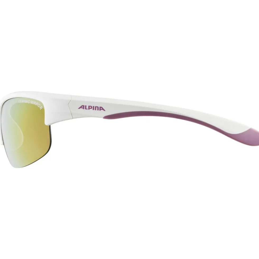 Alpina Flexxy Youth HR Bril Kinderen - white matt-purple / pink mirror