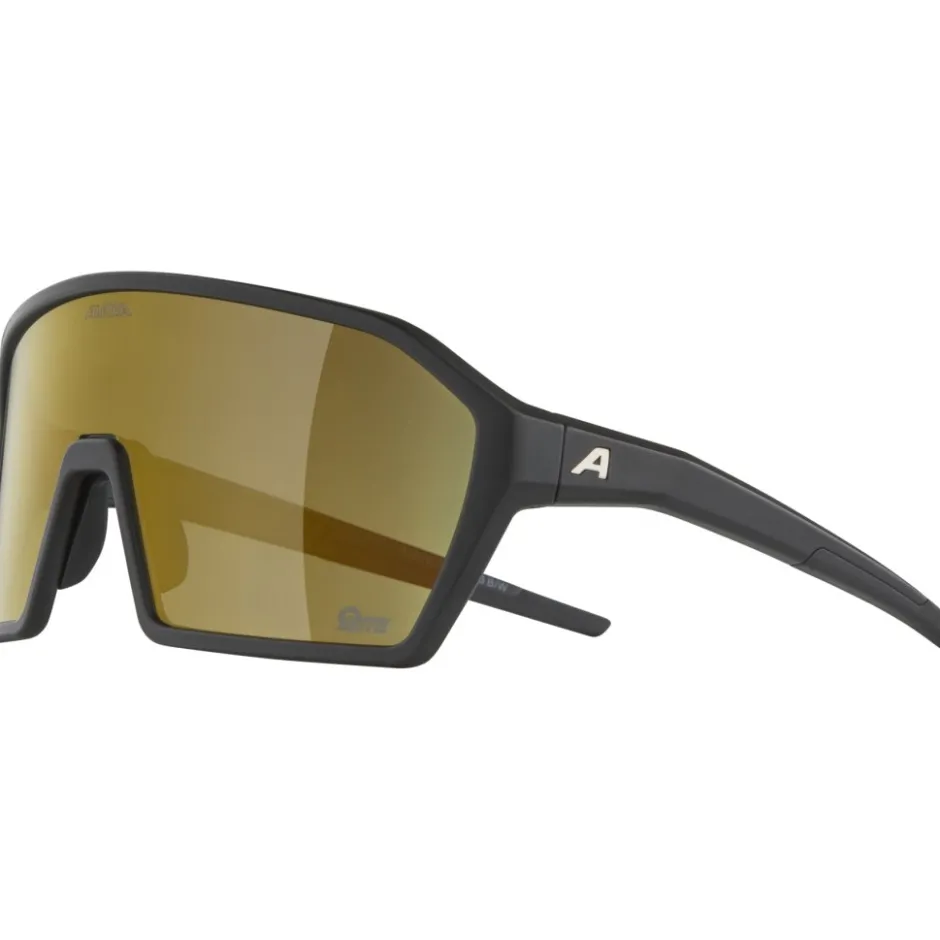 Mtb-Brillen < Alpina Ram Q-Lite Bril - black matt/Varioflex silver mirror