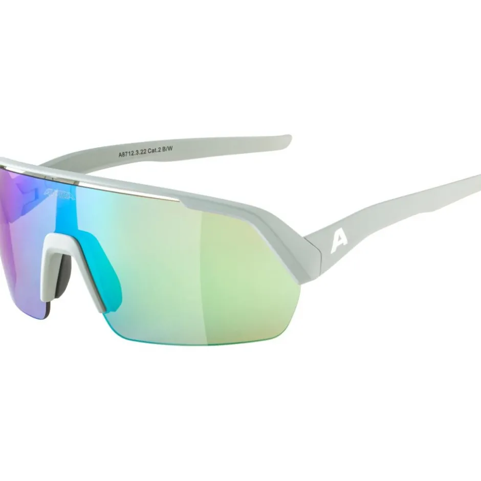 Racefietsbrillen < Alpina Turbo HR Bril - smoke-grey matt/mirror green