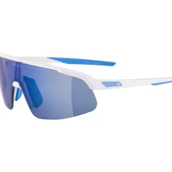 Alpina Turbo Pro Brillen voor kinderen - white matt/mirror blue