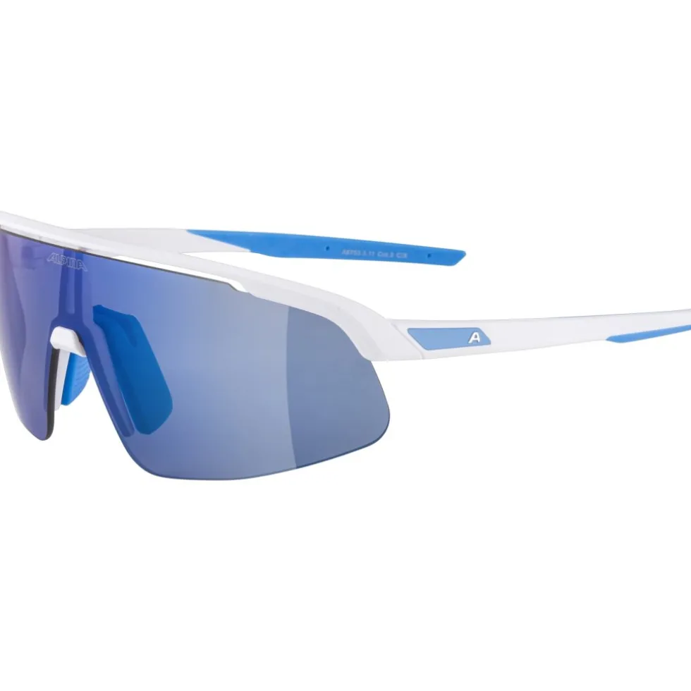 Alpina Turbo Pro Brillen voor kinderen - white matt/mirror blue