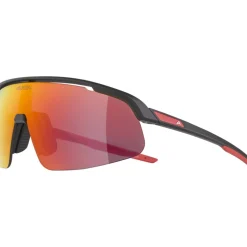 Alpina Turbo Pro Brillen voor kinderen - black matt/mirror red