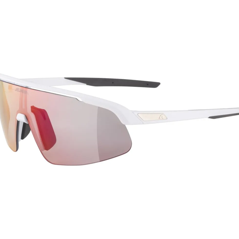 Alpina Turbo Pro S QV Bril - white matt/rainbow mirror