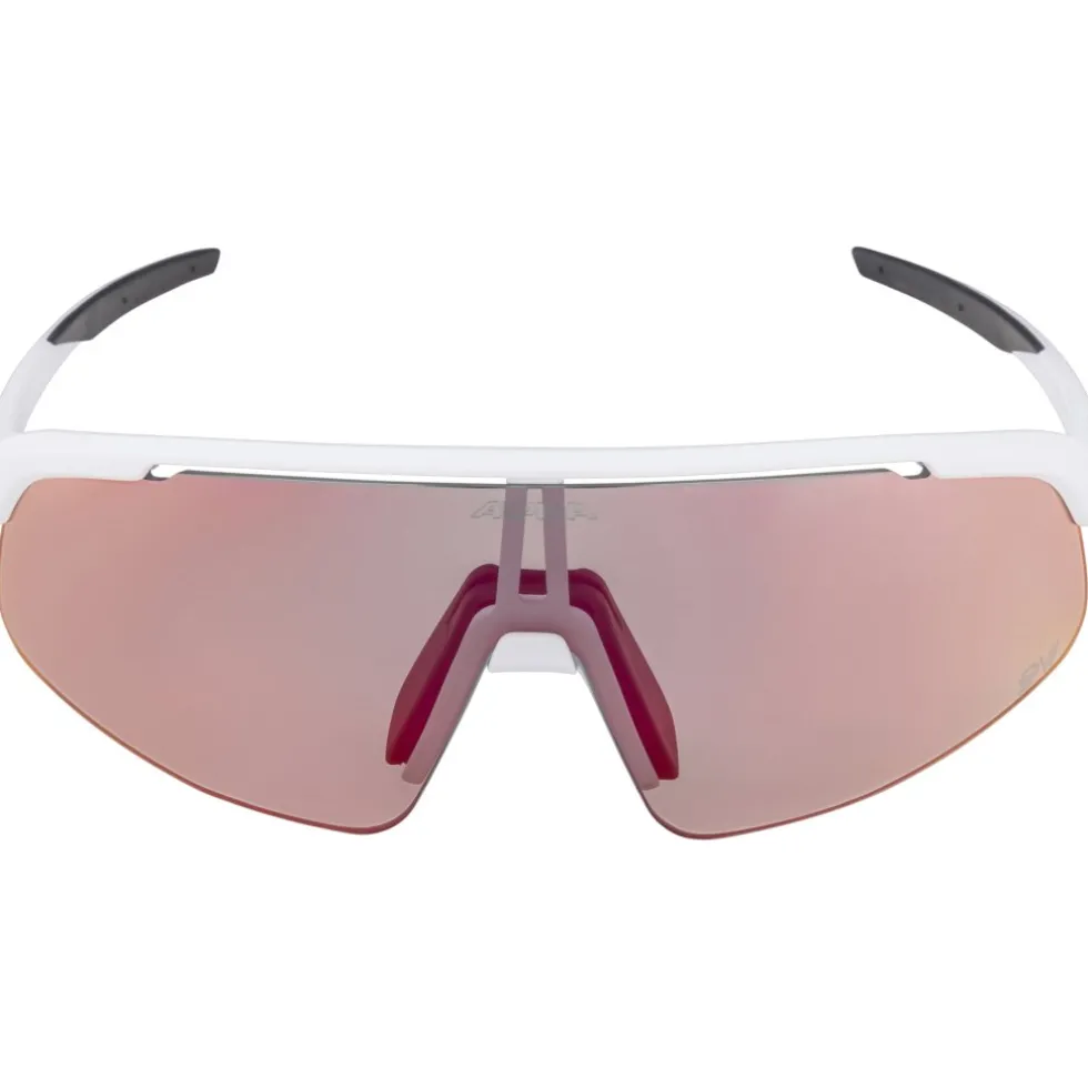 Alpina Turbo Pro S QV Bril - white matt/rainbow mirror