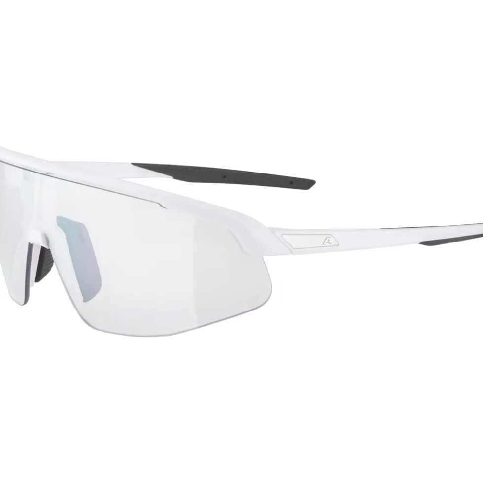 Alpina Turbo Pro V Bril - white matt/clear to grey/flash pink