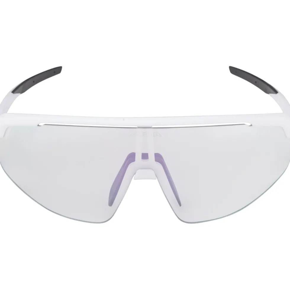 Alpina Turbo Pro V Bril - white matt/clear to grey/flash pink