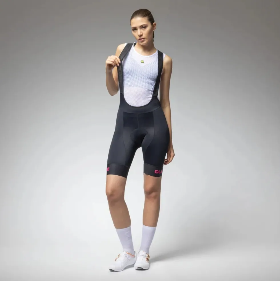 Alé PRAGMA Traguardo 2.0 Shorts met bandjes voor dames - fluo pink