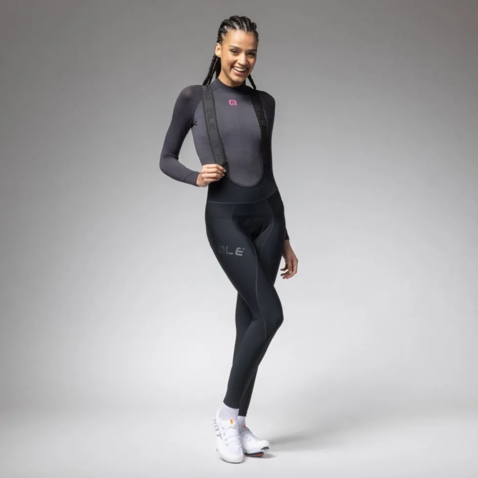 Alé PRAGMA Winter Fitesbroek met bretels Dames - black