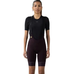 Alé PR-E Magic Colour Winter Fietsshort met Bretels Dames - blackberry purple