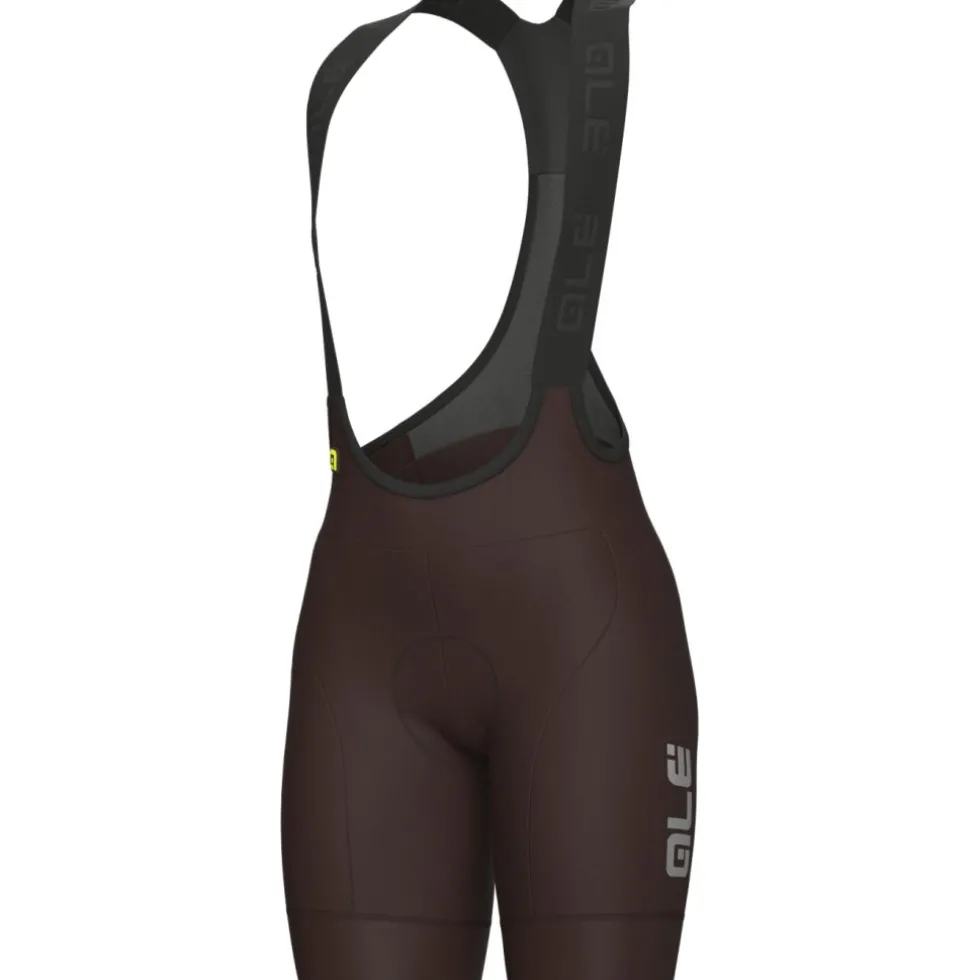 Alé PR-E Magic Colour Winter Fietsshort met Bretels Dames - brownie