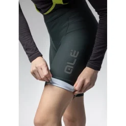 Winterbroeken < Ale Alé PR-E Magic Colour Winter Fietsshort met Bretels Dames - scotland green