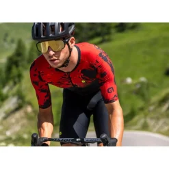 Alé R-EV1 Hive 2.0 Skinsuits met Korte Mouwen Heren - rood