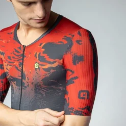 Alé R-EV1 Hive 2.0 Skinsuits met Korte Mouwen Heren - rood