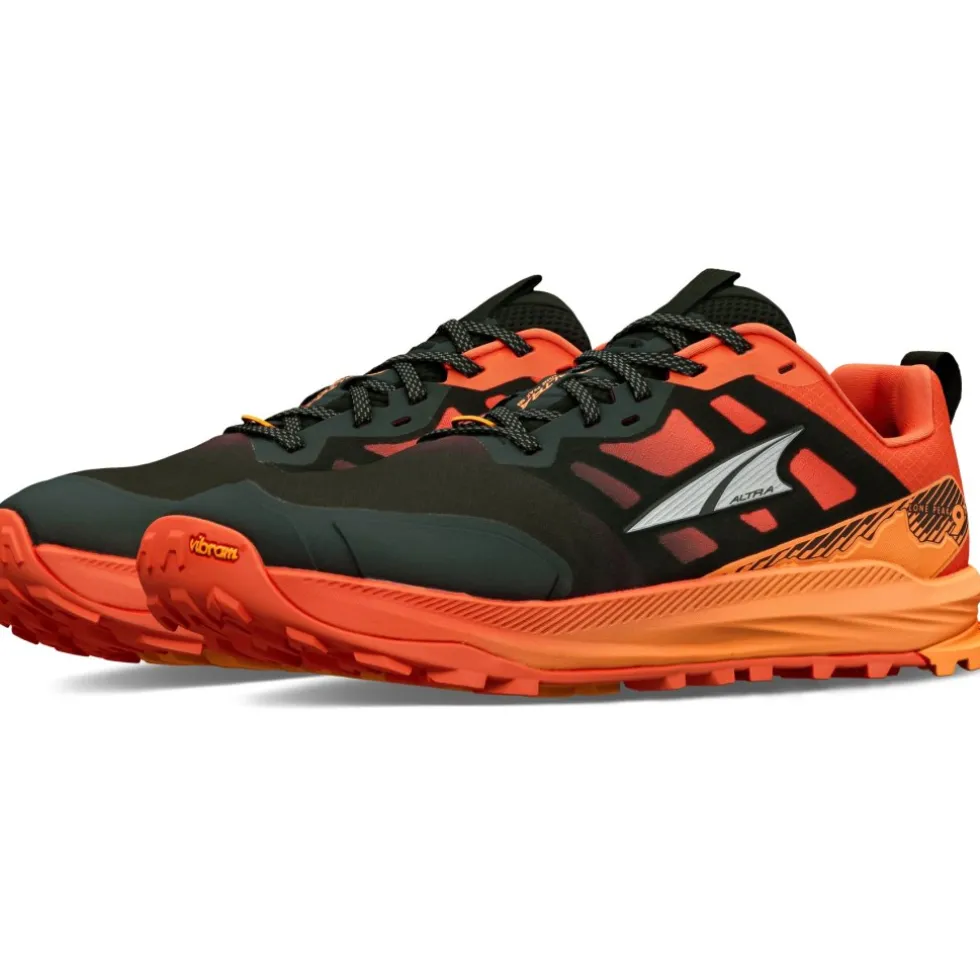 Altra Lone Peak 9+ Trail Running Schoenen Heren - Zwart/Oranje