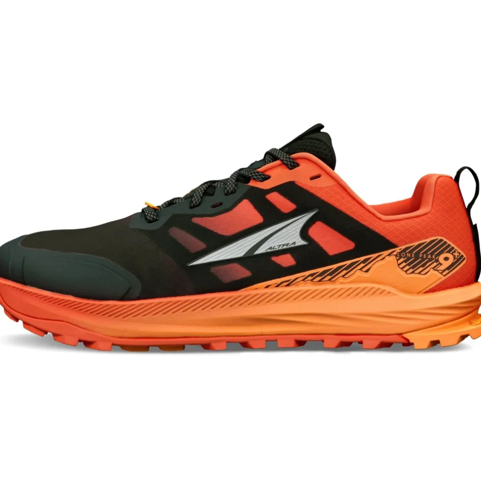 Altra Lone Peak 9+ Trail Running Schoenen Heren - Zwart/Oranje