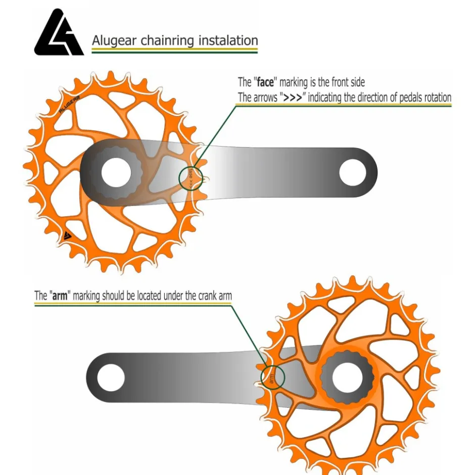 Kettingbladen < Alugear ELM Narrow Wide Boost MTB Chainring - Oval - for 1x Shimano 12-spd Direct Mount