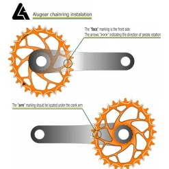Kettingbladen < Alugear ELM Narrow Wide Road / Gravel Chainring - Oval - for 1x SRAM 8-Bolt Direct Mount