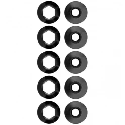Alugear Kettingbladboutenset - 5x BCD | M8 x 6.5mm | incl. Moeren (5mm) - zwart