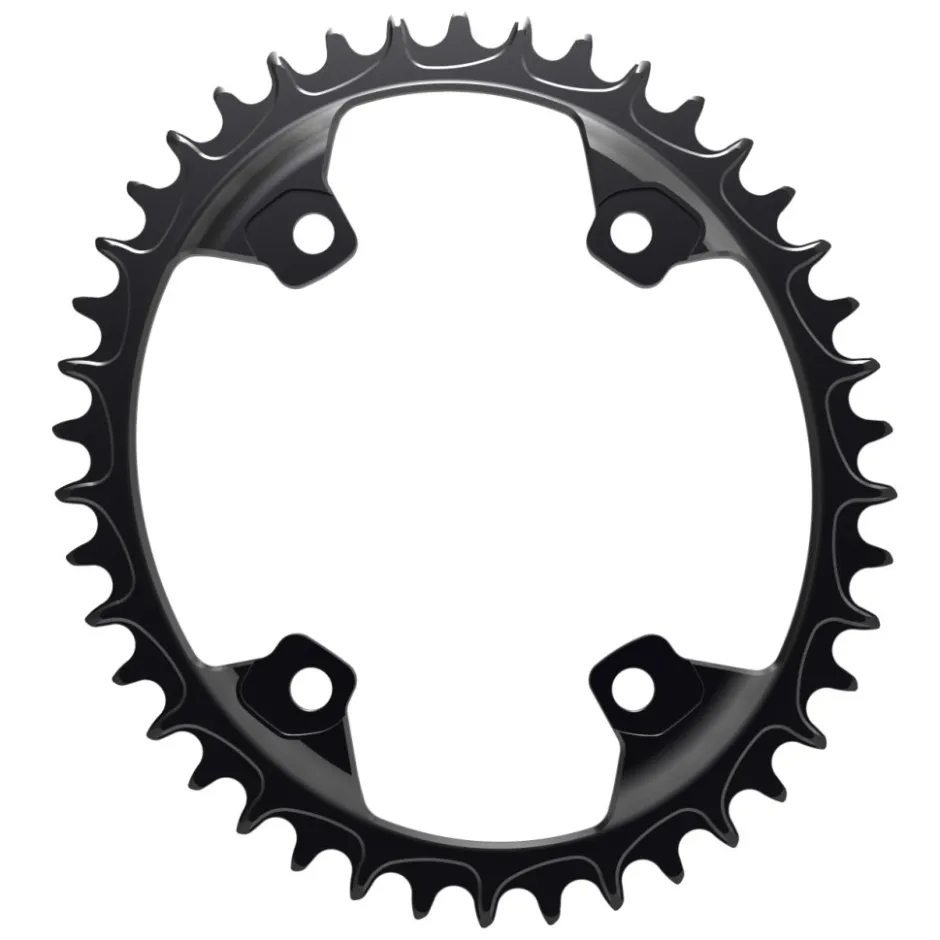 Kettingbladen < Alugear Narrow Wide Road Chainring - Oval - for Shimano GRX Gravel 110 BCD Asymmetric - 4-Bolt