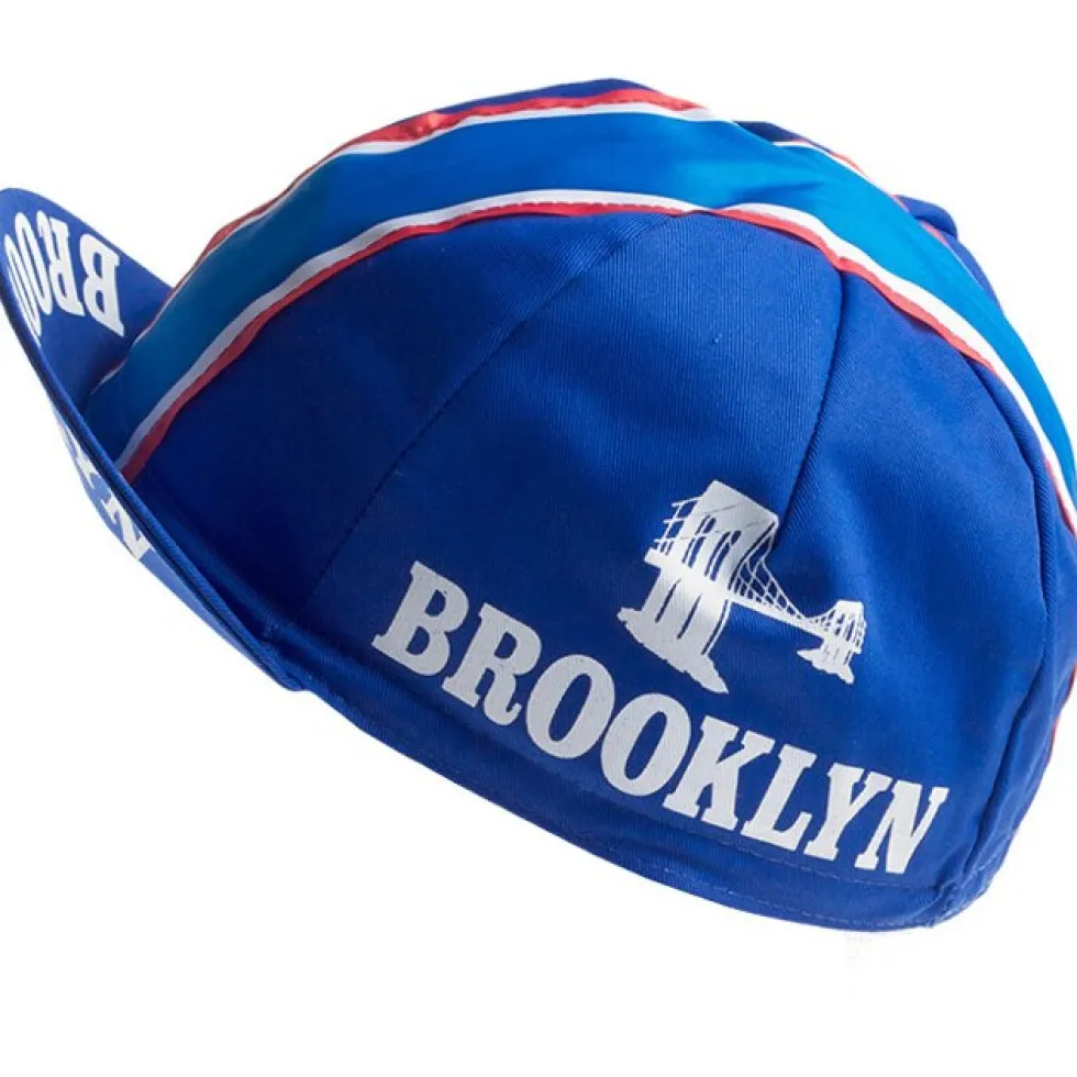 Apis Retro Stijl Professionele Fietspet - BROOKLYN BLUE