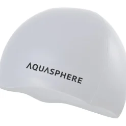 AQUASPHERE Plain Silicone Badmuts - Wit/Zwart