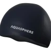 AQUASPHERE Plain Silicone Badmuts - Zwart/Wit