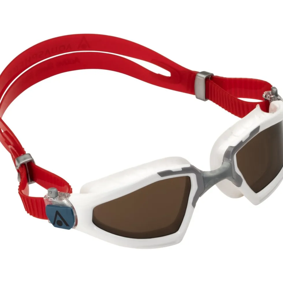 AQUASPHERE Kayenne Pro Zwembril - Bruin gepolariseerd - Wit/Grijs