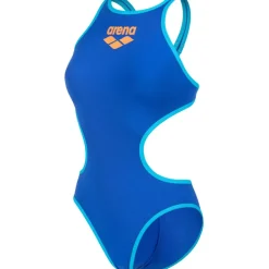 Zwembroeken & Bikini'S < arena One Biglogo Badpak Vrouwen - Neon Blue/Turquoise