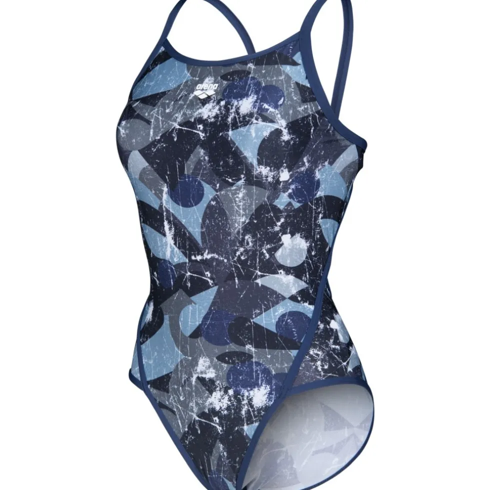 arena Perfomance Scratched Super Fly Back Badpak Dames - Multi Zwart-Navy