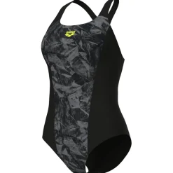 Wedstrijd Zwemkleding < arena Performance Crackle Swim Pro Back Badpak Dames - Zwart/Zwart Multi